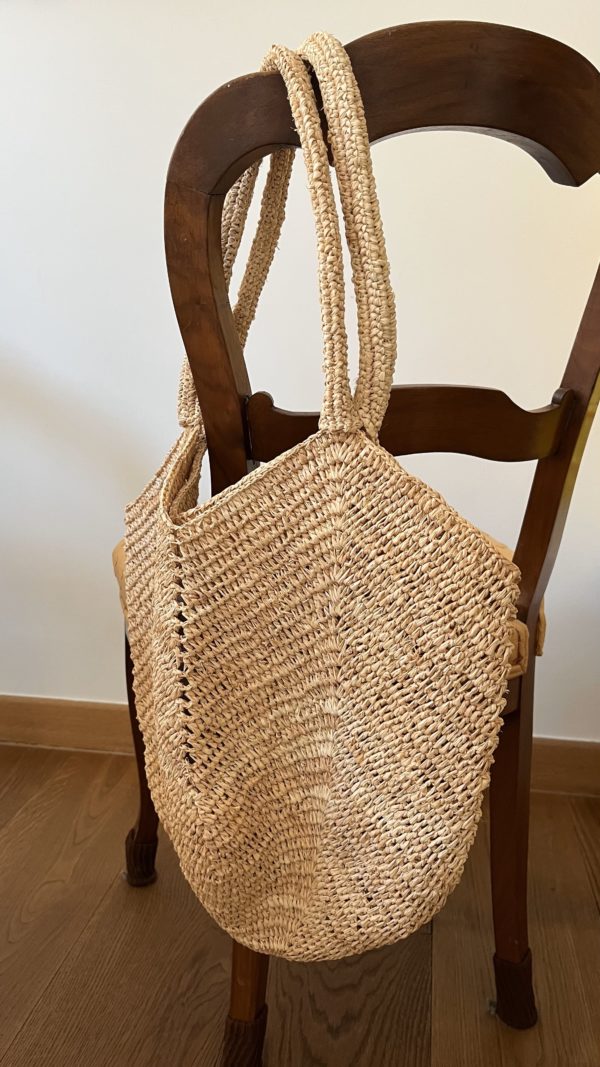 Nude Raffia Shoulder Bag - immagine 2