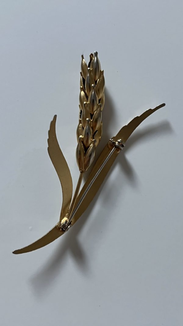 Vintage Gold Finish Wheat Brooch - immagine 7