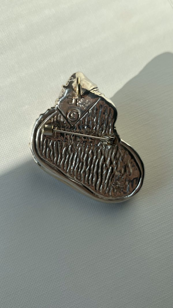 Vintage Silver 925 Shell Pendant/Brooch - immagine 9